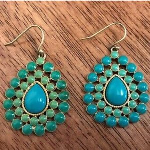Stella & Dot Charlize Turquoise Drop Earrings